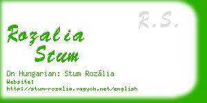 rozalia stum business card
