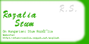 rozalia stum business card